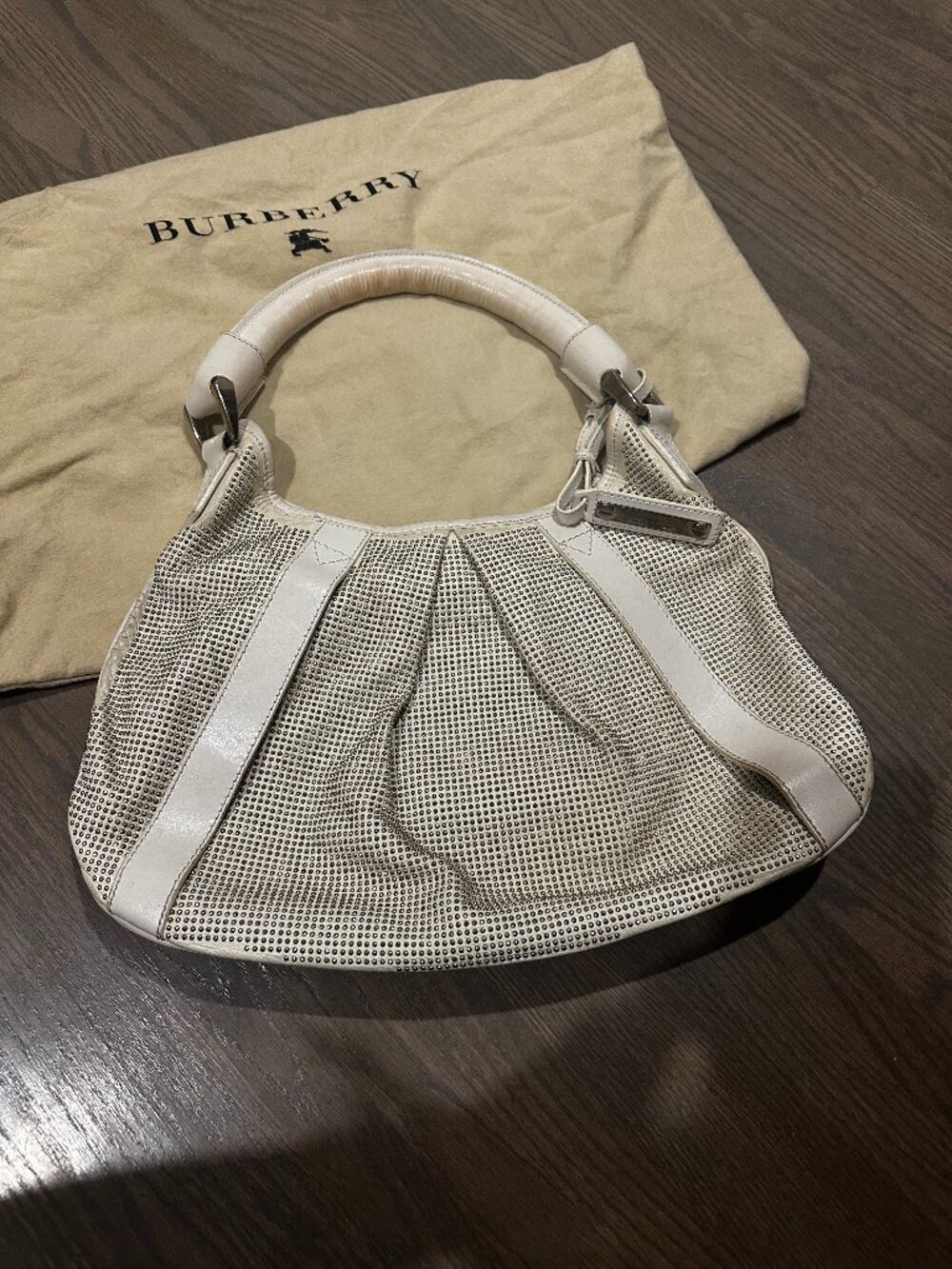 Burberry Prorsum Phoebe Studded Leather Hobo Bag